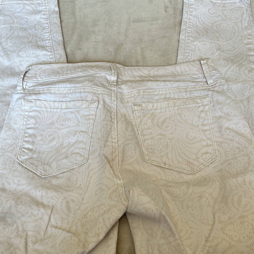 Ann Taylor LOFT modern skinny jean, white/cream pattern - Picture 4 of 5